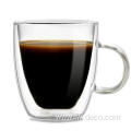 350ml Heat-resistant Borosilicate double wall glass mug